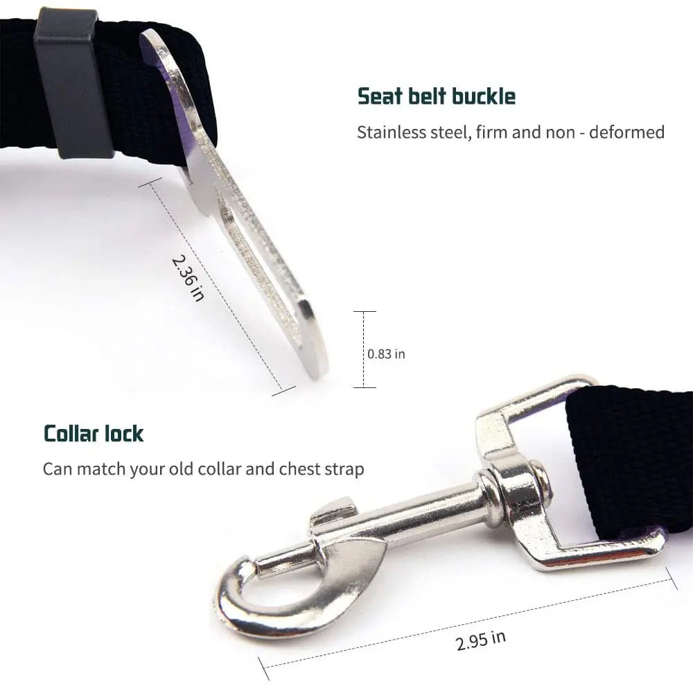 Adjustable cat and dog car seat  belt for vehicles