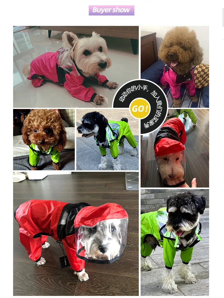 Pet Dog Raincoat The Dog Face