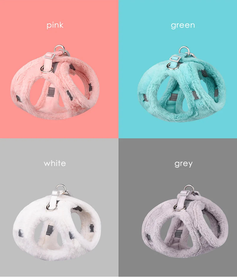 Fluffy Pet Harness and Leash