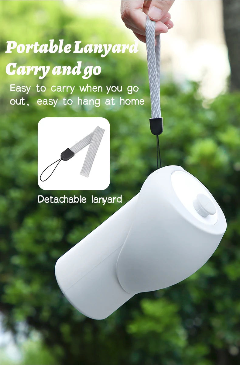 Portable and folding bottle feader for outdoor walking