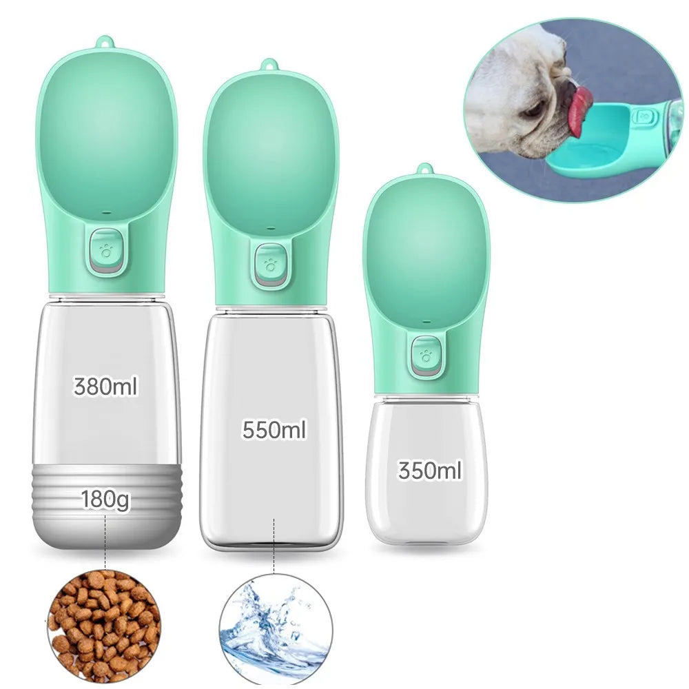 Portable Dog Water Bottle Dispenser for Food and Water