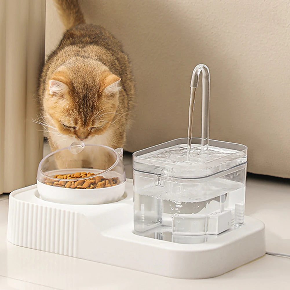 Cat Automatic Water Fountain Food Bowl