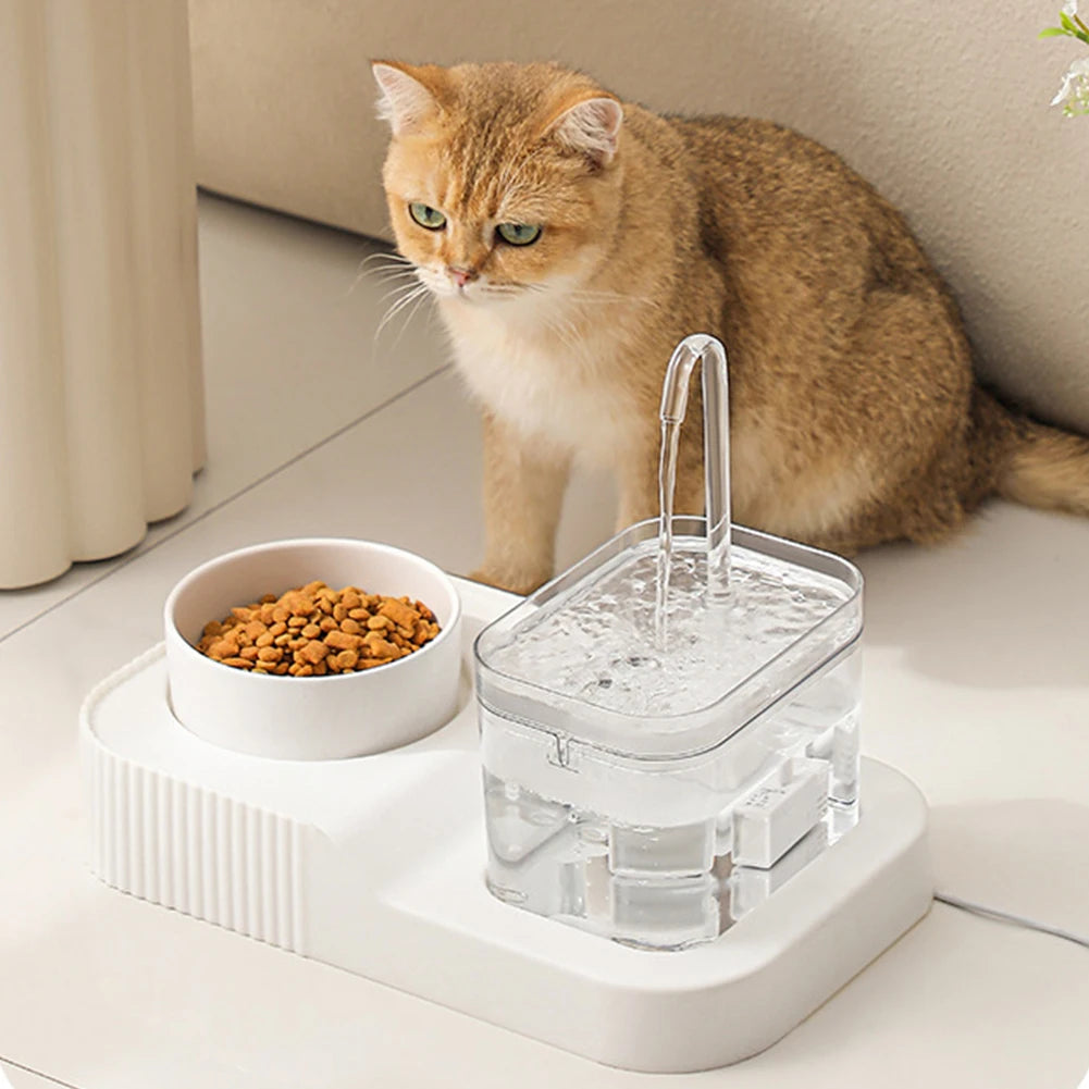 Cat Automatic Water Fountain Food Bowl