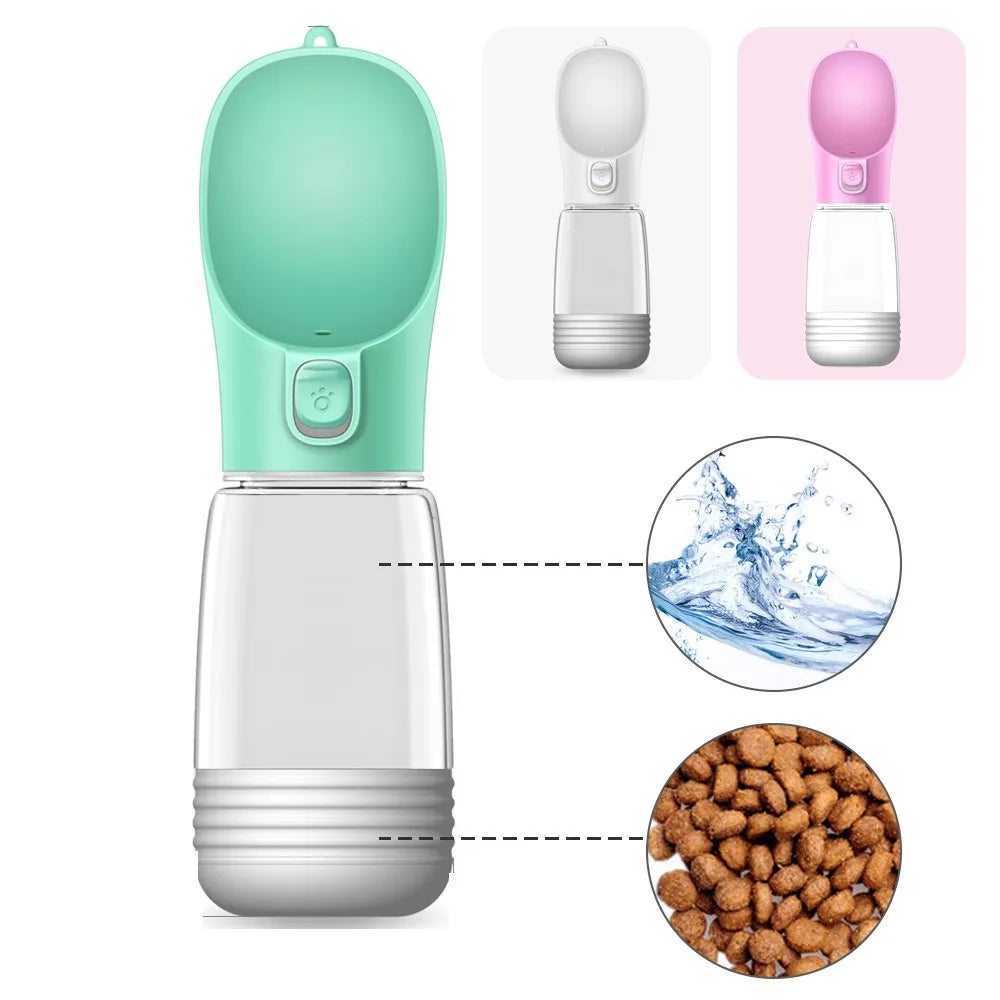 Portable Dog Water Bottle Dispenser for Food and Water